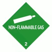 "NON-FLAMMABLE GAS 2" - D.O.T. Label    