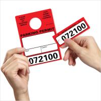 Paper Parking Permit Hang Tags - Available In Different Colors