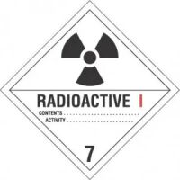 "RADIOACTIVE I 7" - D.O.T. Label   