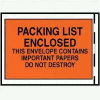 "Packing List Enclosed" Envelopes 5.25" x 7.5"