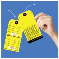 Baggage Claim Check Tags-In English Yellow