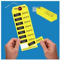 Yellow Bag Identification Tags, Manifold Construction with 8 Labels