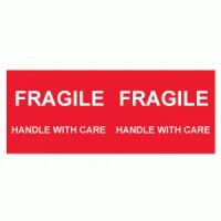 "FRAGILE HANDLE WITH CARE" Red & White Label 