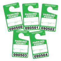 Plastic Parking Permits - Consecutively Numbered