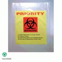 "PRIORITY BIOHAZARD" Reclosable Specimen Bag