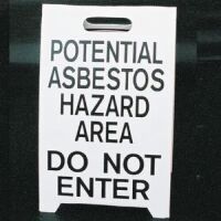 Floor Stands - Danger Asbestos  