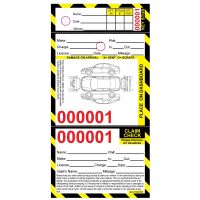 3 Part Valet Tickets For Cars, White, 2.83\