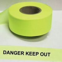 Danger Keep Out Tape, Fl. Yellow 