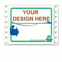 Blue Colored Arrow & Green Border Label (RCLML-1)