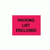 "Packing List Enclosed" Label 