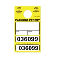 Paper Parking Permit Hang Tags - Available In Different Colors