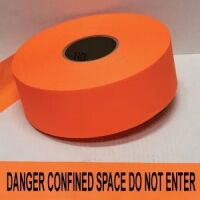 Danger Confined Space Do Not Enter Tape,Fl.Orange