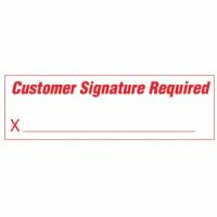 "Customer Signature Req" Self Inking Rubber Stamp