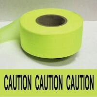 Caution Caution Caution Tape, Fl. Lime 