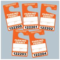 Plastic Parking Permits - Consecutively Numbered