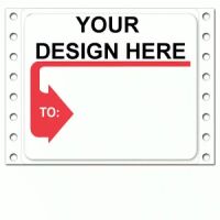 Solid Red Colored Border Arrow Label (CLJML-12)