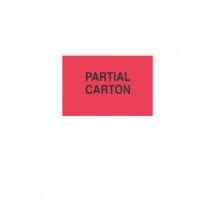 "PARTIAL CARTON" Label 