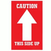 "Caution This Side Up" Arrow Label   