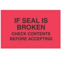 "IF SEAL IS BROKEN CHECK CONTENTS" Label 