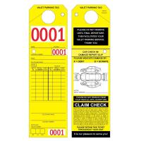 Yellow Parking Claim Tag with Reinforced Hole, 9 1/2\