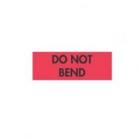 "DO NOT BEND" Fluorescent Red Label 