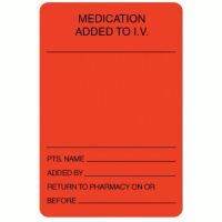 IV/ Medication Added Labels