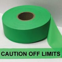 Caution Off Limits Tape, Fl. Green
