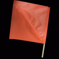 Nylon Warning Flag, With Plastic Stay