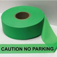 Caution No Parking Tape, Fl. Green