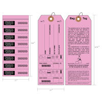 Pink Bag Identification Tags, Manifold Construction with 8 Labels
