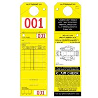 Parking & Claim Check Tags, White, 9 1/2\