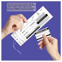 Green Colored Bag Claim Tag - 15 up Label & Tag Combo