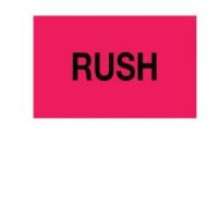 "RUSH" Fluorescent Red Label 