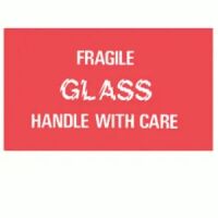 "FRAGILE GLASS HANDLE WITH CARE" Label 