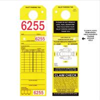 Yellow Parking Claim Tag with Reinforced Hole, 9 1/2\