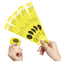 Bag Identification Tags with Transfer Tape - Yellow