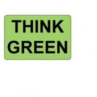 "THINK GREEN" Label 