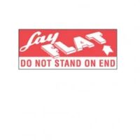 "Lay Flat Do Not Stand On End" Label 