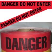 Danger Do Not Enter Tape, Fl. Red