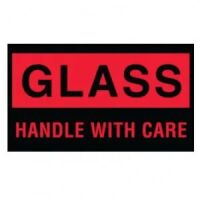 "GLASS HANDLE WITH CARE" Label 