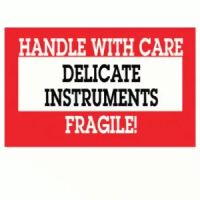 "Handle With Care Delicate Instruments" Label 