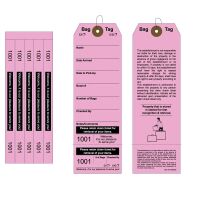 Superior Bag Claim Check Tags with 5 labels, Pink