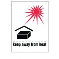 "Keep Away From Heat" Label  