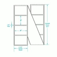 4" x 3" Thermal Transfer Labels Fanfolded 