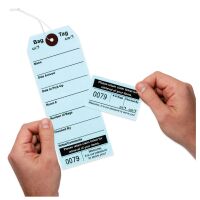 Superior Bag Claim Check Tags with 5 labels, Light Blue