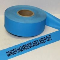 Danger Hazardous Area Keep Out Tape, Fl. Blue 