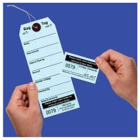 Superior Bag Claim Check Tags with 5 labels, Light Blue