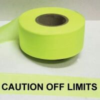 Caution Off Limits Tape, Fl. Lime
