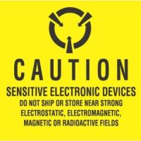 "CAUTION SENSITIVE ELECTRONIC DEVICES" Label 
