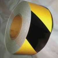Reflective Tape, Black & Yellow Stripes, Right 